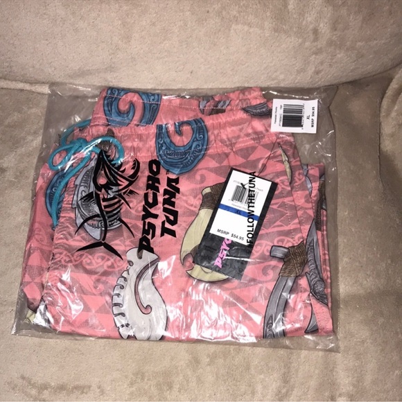 Psycho Tuna M or XL swim trunks Tropical Peach New - Picture 9 of 12